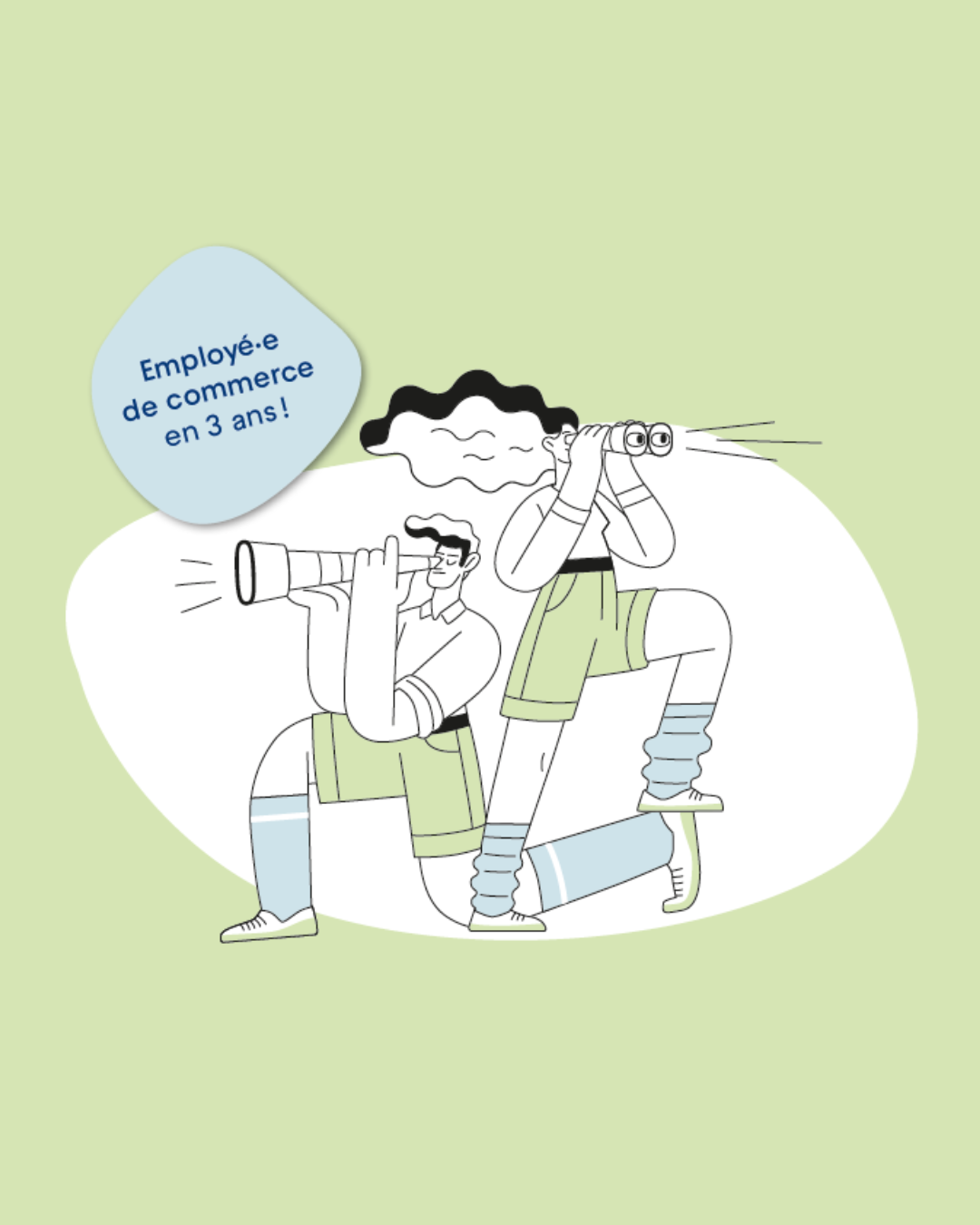 Illustration employé de commerce